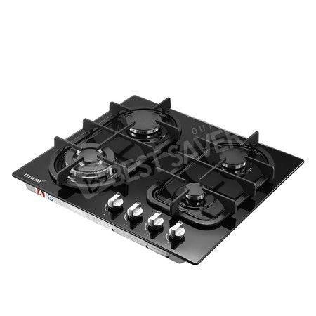 Maxkon Gas Cooktop 60CM 4 Burner Gas Stove Cooker Glass Top NG LPG ...